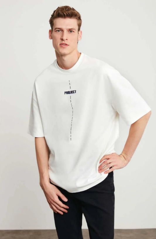 Project Erkek Baskılı Oversize Fit T-Shirt